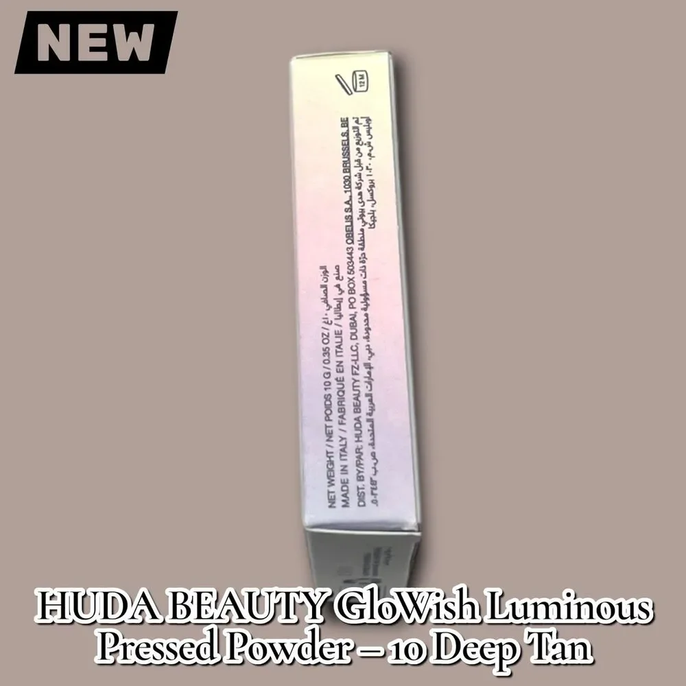 New HUDA BEAUTY GloWish Luminous Pressed Powder – 10 Deep Tan